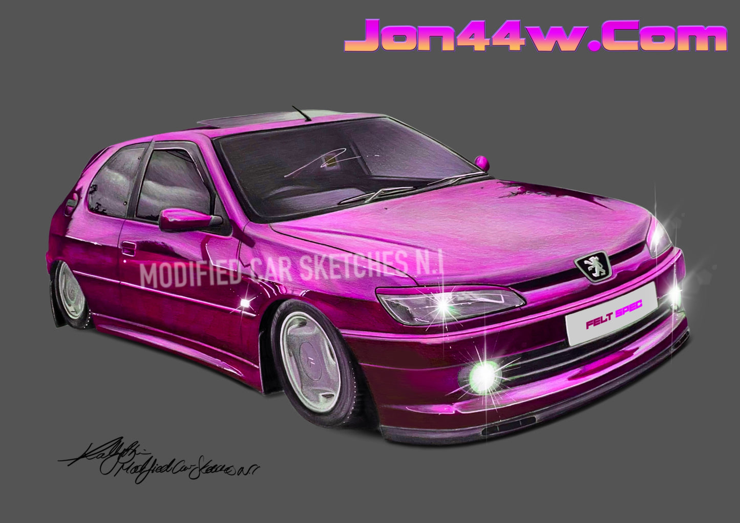 Peugeot 306 Print (PINK)