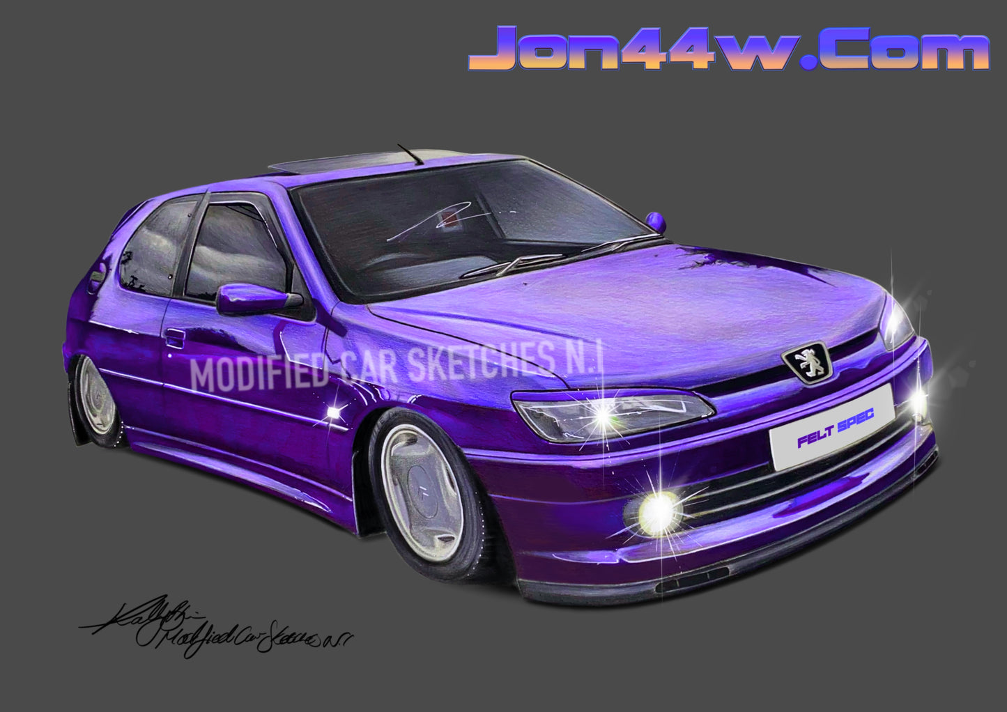 Peugeot 306 Print (PURPLE)