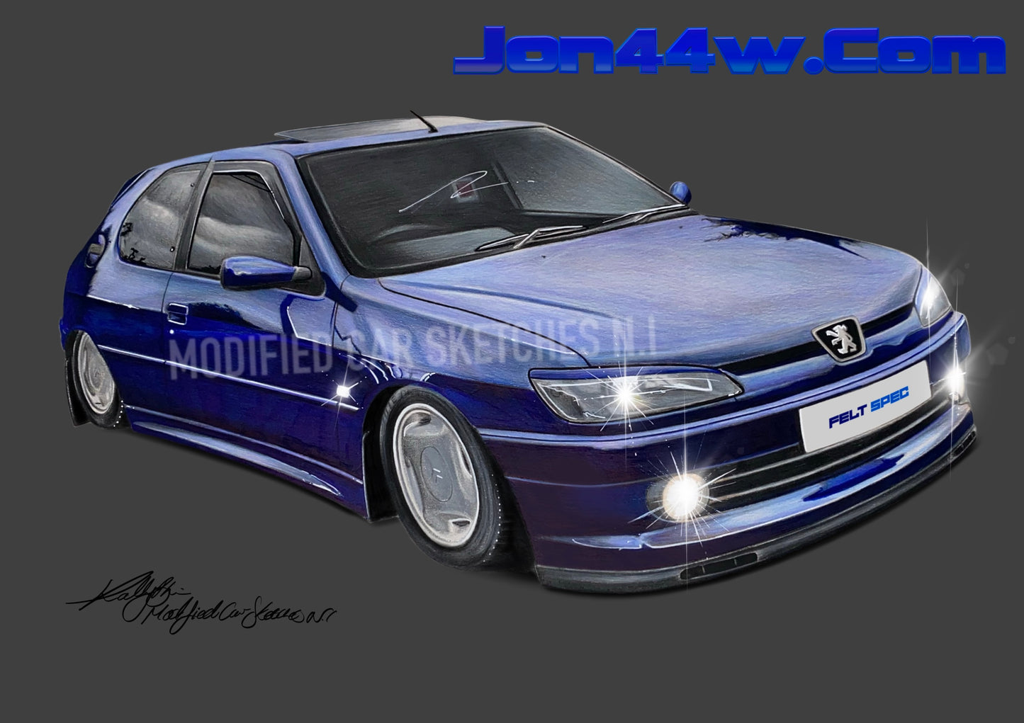 Peugeot 306 Print (BLUE)