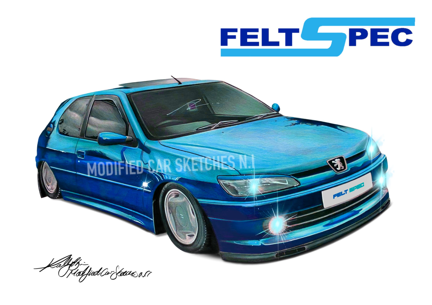 Peugeot 306 Print (BLUE)