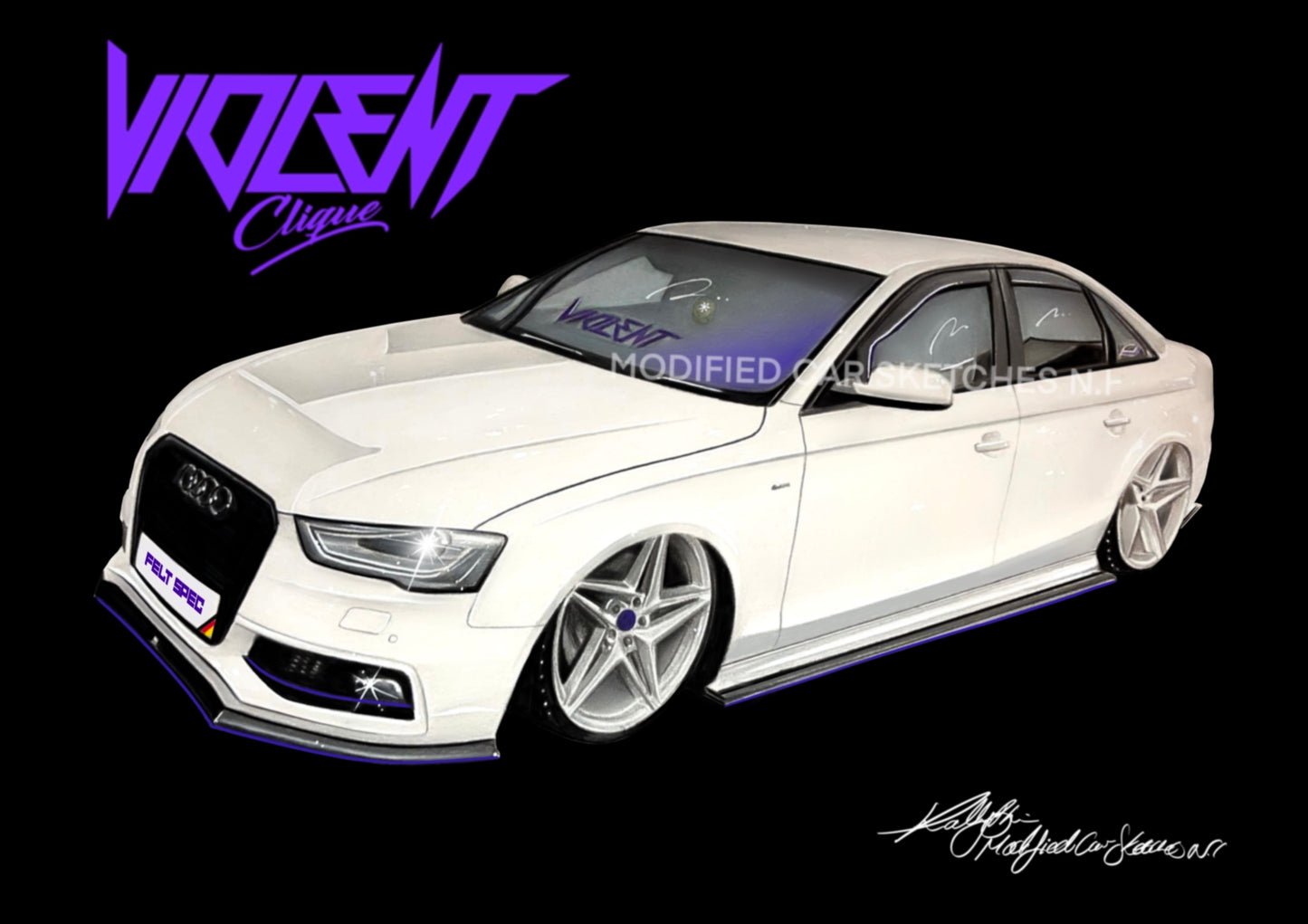 Audi A4 Print