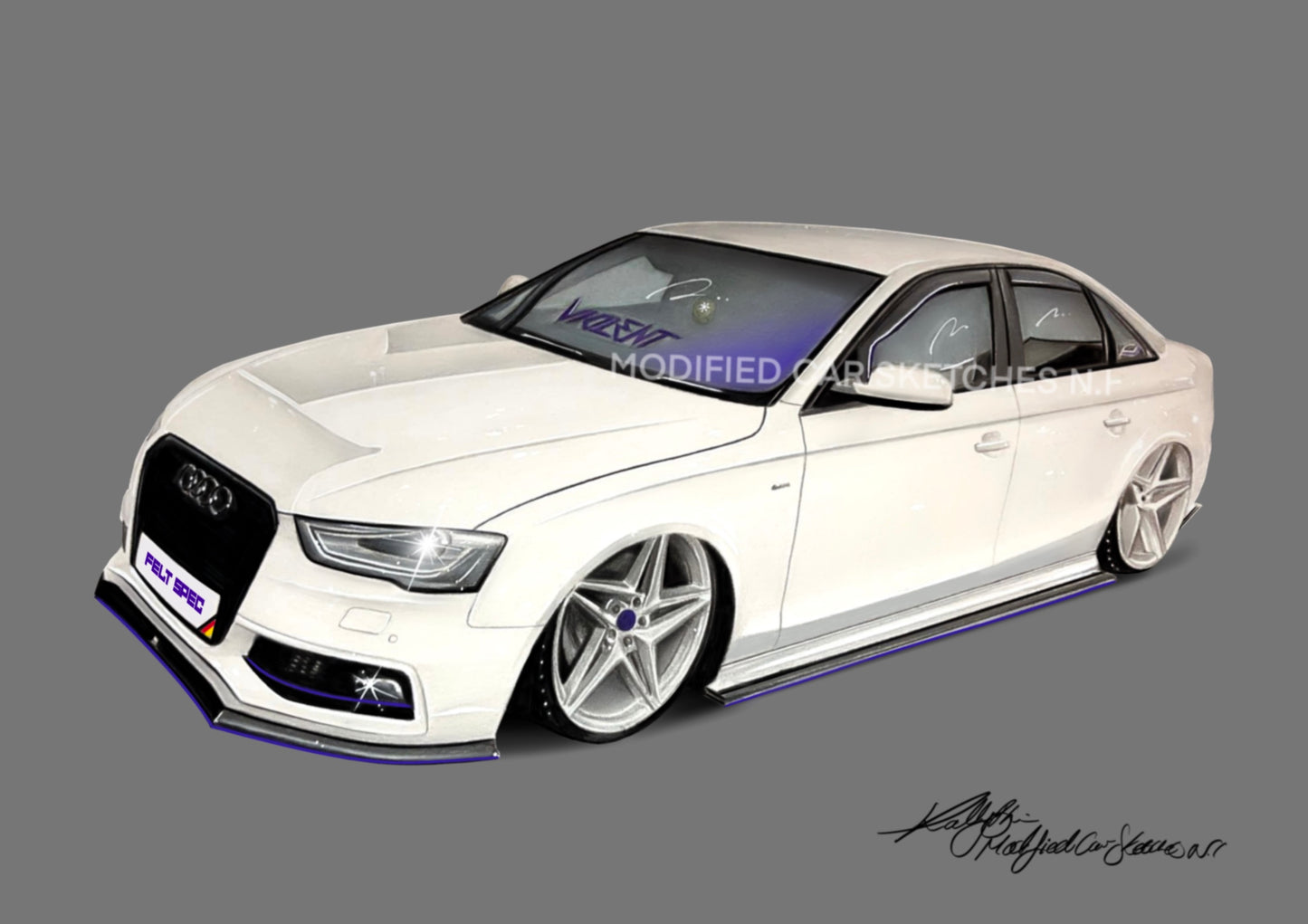 Audi A4 Print