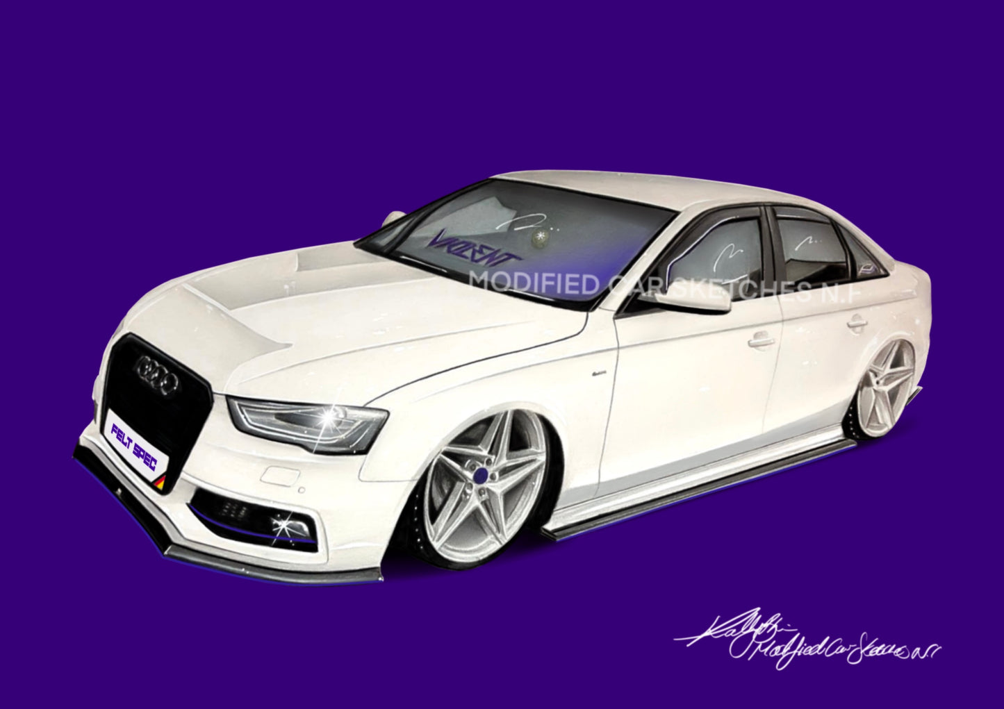 Audi A4 Print