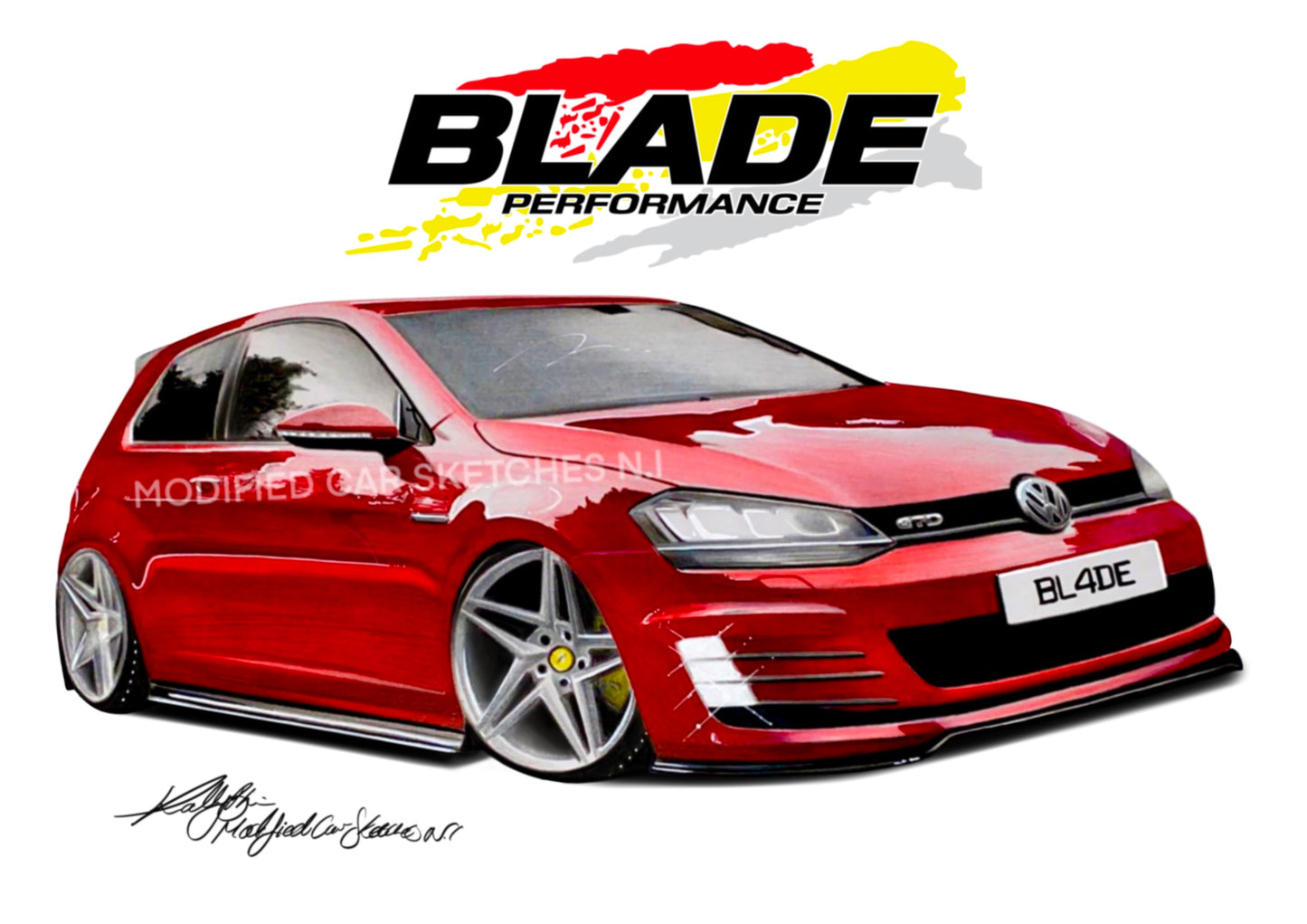 Blade Vipers Mk7 Golf Print