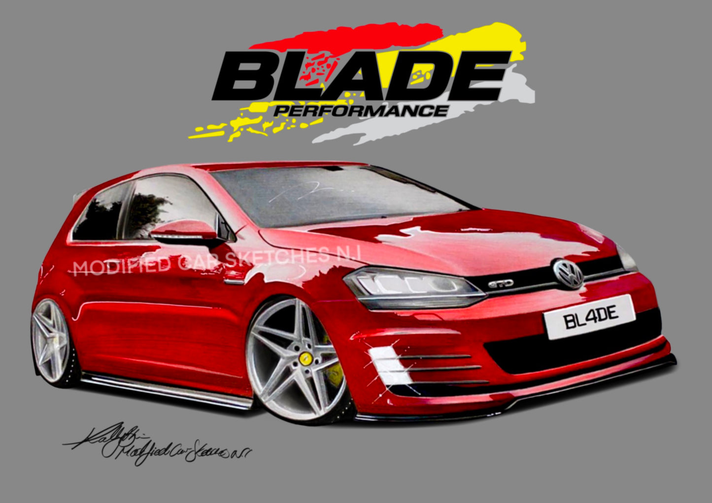 Blade Vipers Mk7 Golf Print