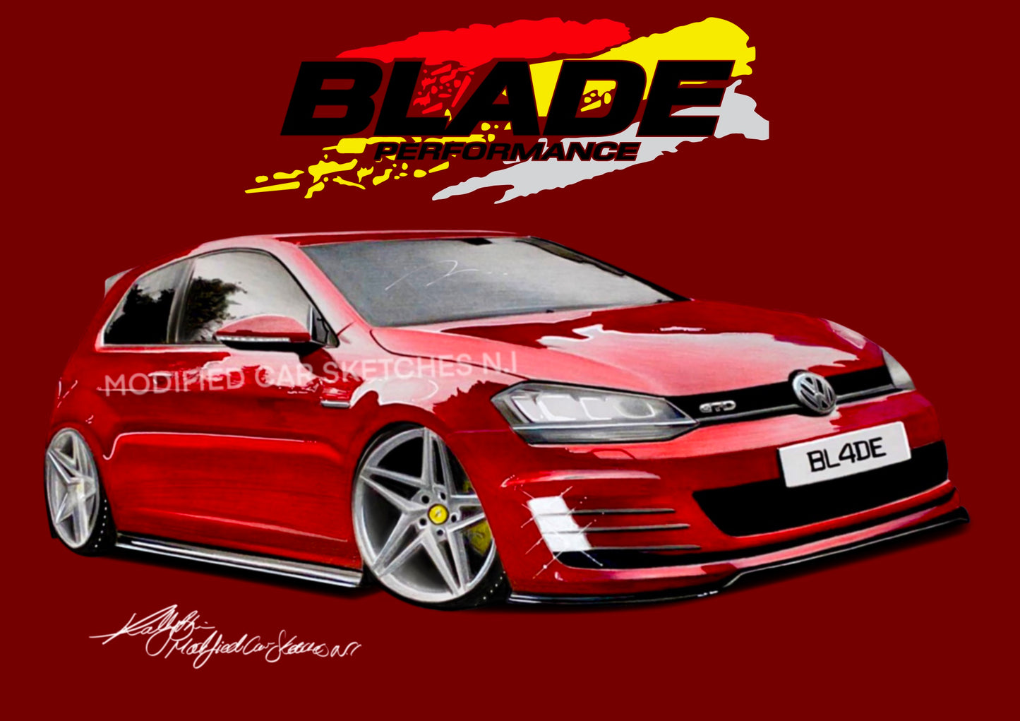 Blade Vipers Mk7 Golf Print